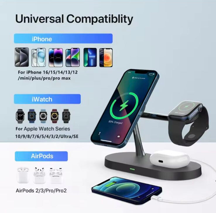 3 in 1 Wireless Ladestation