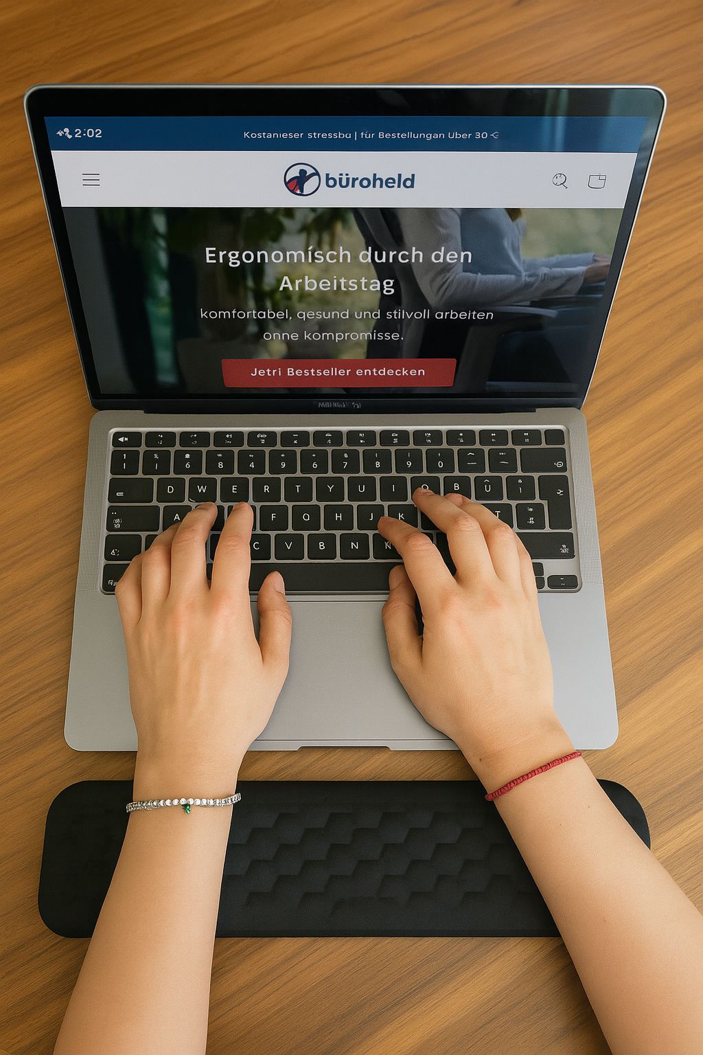 Ergonomische Handgelenkauflage für Tastatur & Maus - Komfort & Schutz