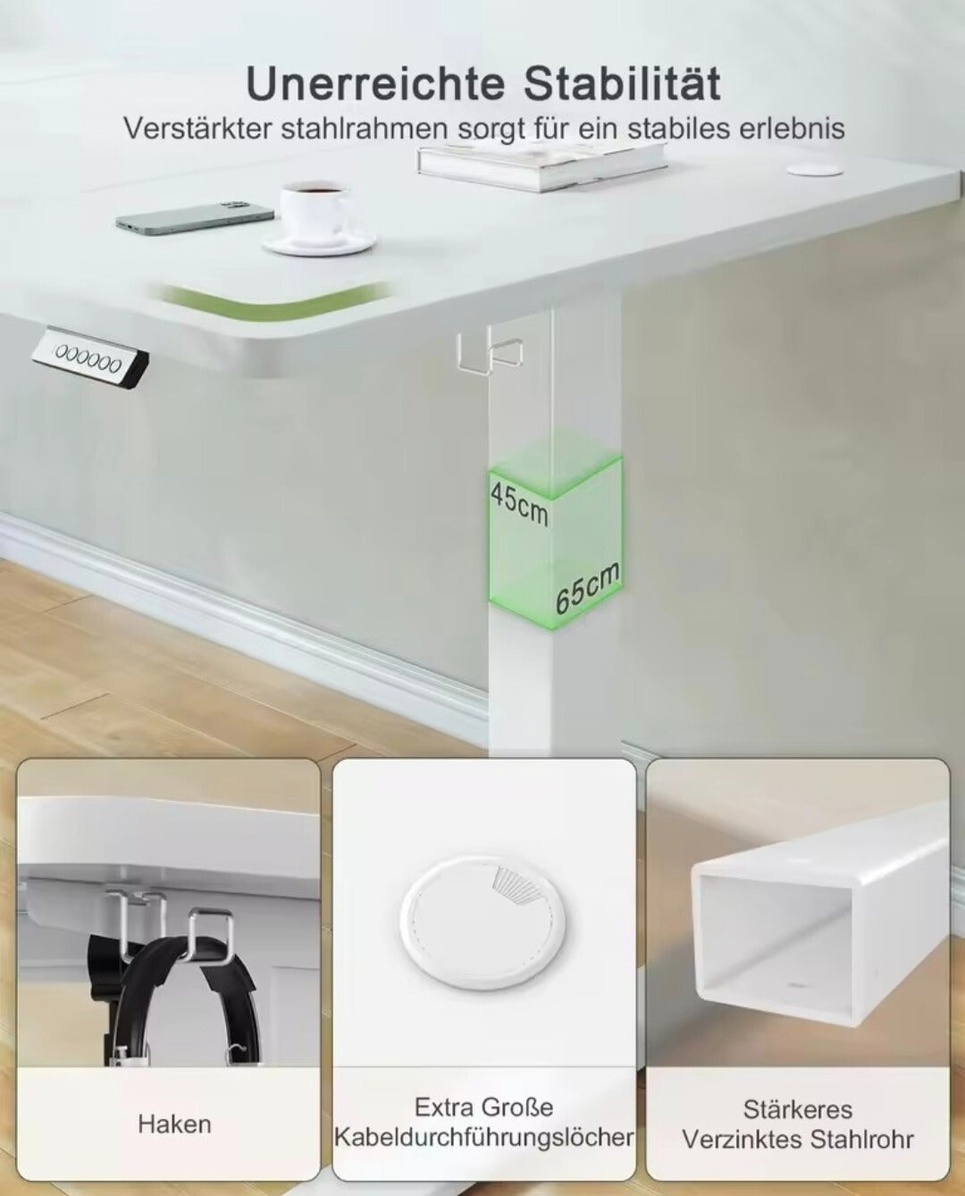 LiftDesk - Elektrischer Höhenverstellbarer Schreibtisch