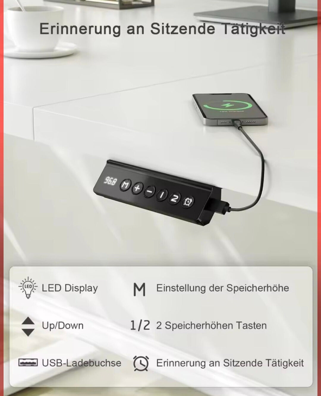 LiftDesk - Elektrischer Höhenverstellbarer Schreibtisch