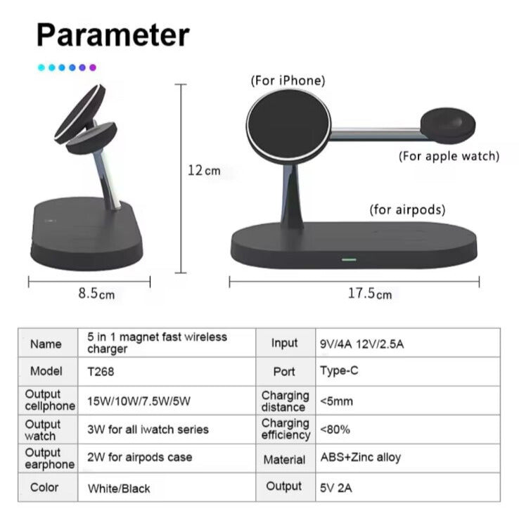3 in 1 Wireless Ladestation